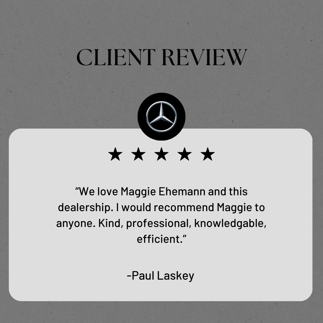 Another happy customer sharing their incredible experience at Mercedes-Benz of Fort Mitchell! We’re proud to deliver top-tier service, luxury, and care to everyone who walks through our doors.

Ready to experience the 5-star treatment for yourself? Visit us today! #mercedesbenz