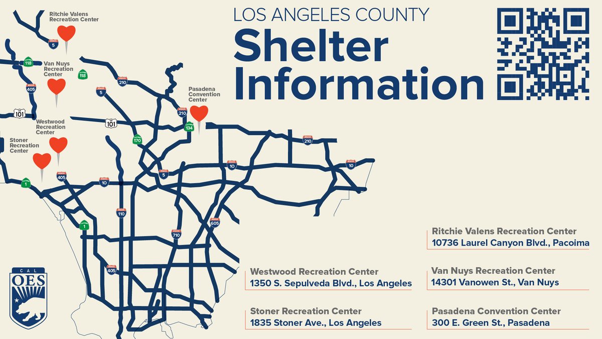 California Governor's Office of Emergency Services (@cal_oes) on Twitter photo .<a href="/Cal_OES/">California Governor's Office of Emergency Services</a>, in partnership with <a href="/CaliforniaDSS/">CDSS</a> and local governments, continues to ensure Californians impacted by wildfires have access to shelters and other resources in <a href="/CountyofLA/">Los Angeles County</a>. Visit➡️ wp.me/pd8T7h-11ub #PalisadesFire #EatonFire #WindWx #Wildfires #LosAngeles .<a href="/Cal_OES/">California Governor's Office of Emergency Services</a>, in partnership with <a href="/CaliforniaDSS/">CDSS</a> and local governments, continues to ensure Californians impacted by wildfires have access to shelters and other resources in <a href="/CountyofLA/">Los Angeles County</a>. Visit➡️ wp.me/pd8T7h-11ub #PalisadesFire #EatonFire #WindWx #Wildfires #LosAngeles