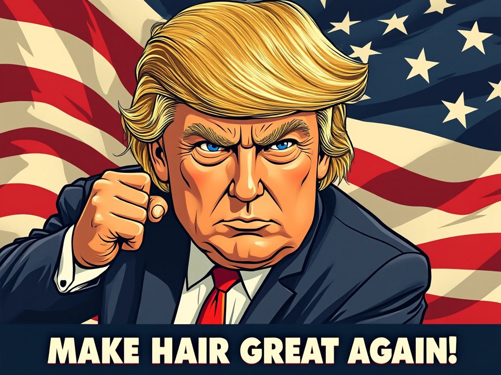 It’s all in the HAIR 🇺🇸🫡

<a href="/realDonaldTrump/">Donald J. Trump</a> <a href="/EricTrump/">Eric Trump</a> <a href="/BarronXSpaces/">Barron X Spaces</a> <a href="/realDonaldTrump/">Donald J. Trump</a>