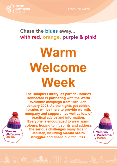 This week is Warm Welcome Week; a reminder of the importance of warm spaces open to all.
As a library &amp; cafe, we offer a space for visitors 7 days a week. In the colder months, our libraries are important venues to provide warmth, company and support. Come on in!
#WarmWelcomeWeek