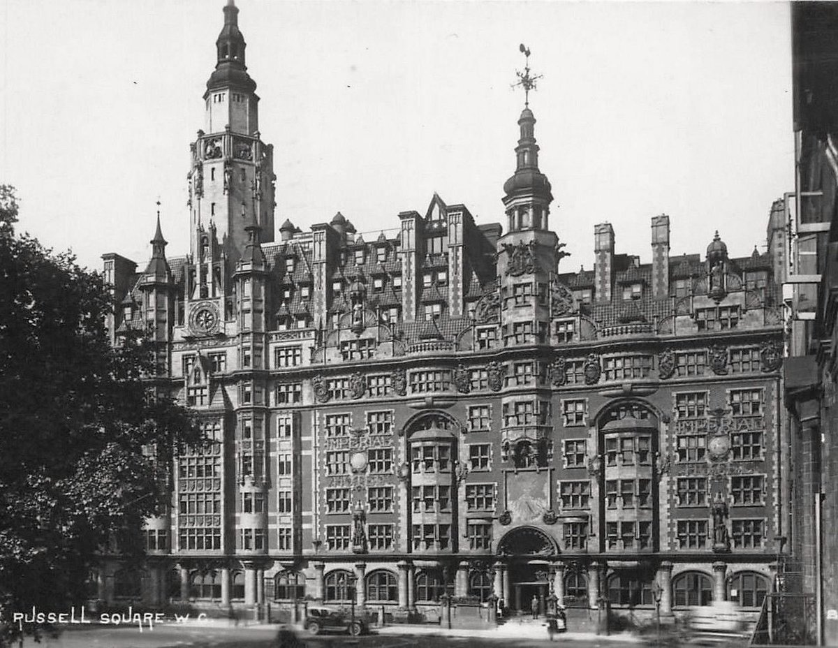 AaronBastani's tweet photo. Do you know the utterly hideous Imperial Hotel on Russell Square in Bloomsbury? If you live in London I’m guessing so….

Here’s what it looks like now, and what it originally looked like before demolition in the 1960s. 

This is as bad as it gets… https://t.co/ajiiPGMYKs