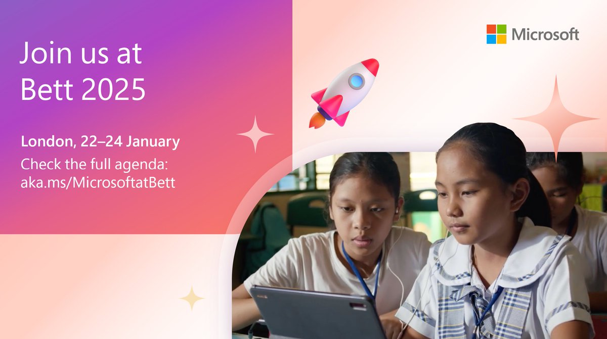 Excited to be in London this week for Bett with so many amazing presenters.  Come say hello and check out the Learn Live Classroom- aka.ms/MicrosoftatBett