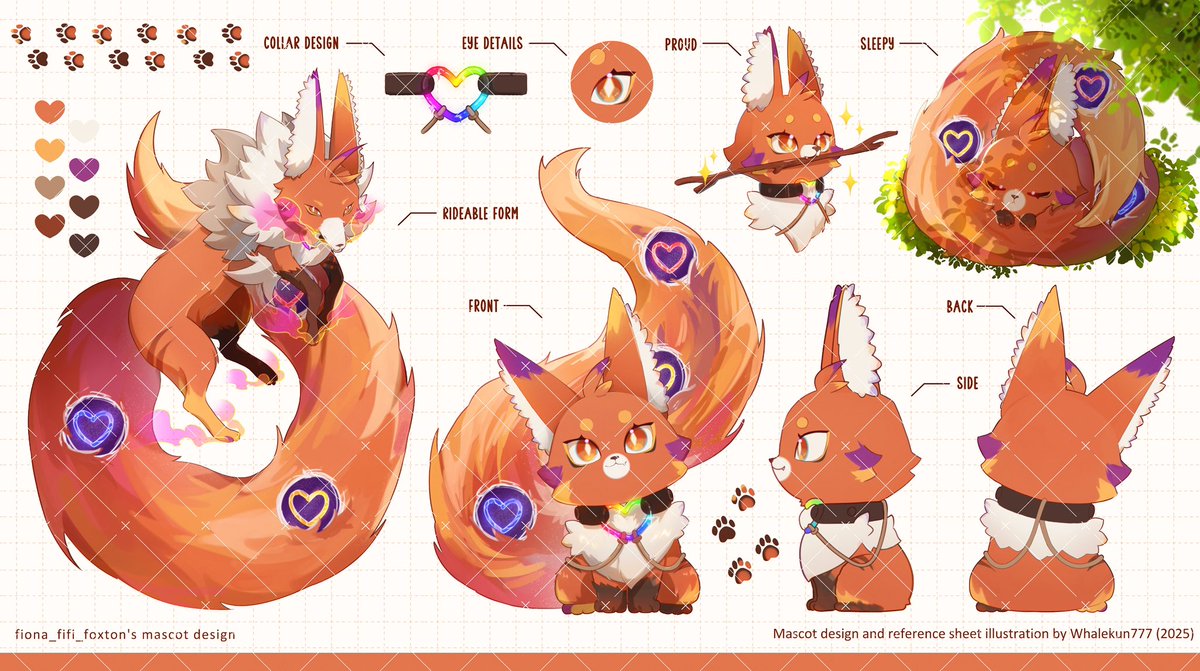🧡💙 Mascot Design &amp; Reference Sheet Commission 🧡💙✨
Belongs to Concoro_Coco_Cobalto © and Fiona_Fifi_Foxton ©
Really enjoy working with something unusual and they are very much supportive 🥰🩵✨ Thank you for trusting me!! 🌌🦊
//Don't use! Belongs to the commissioner!