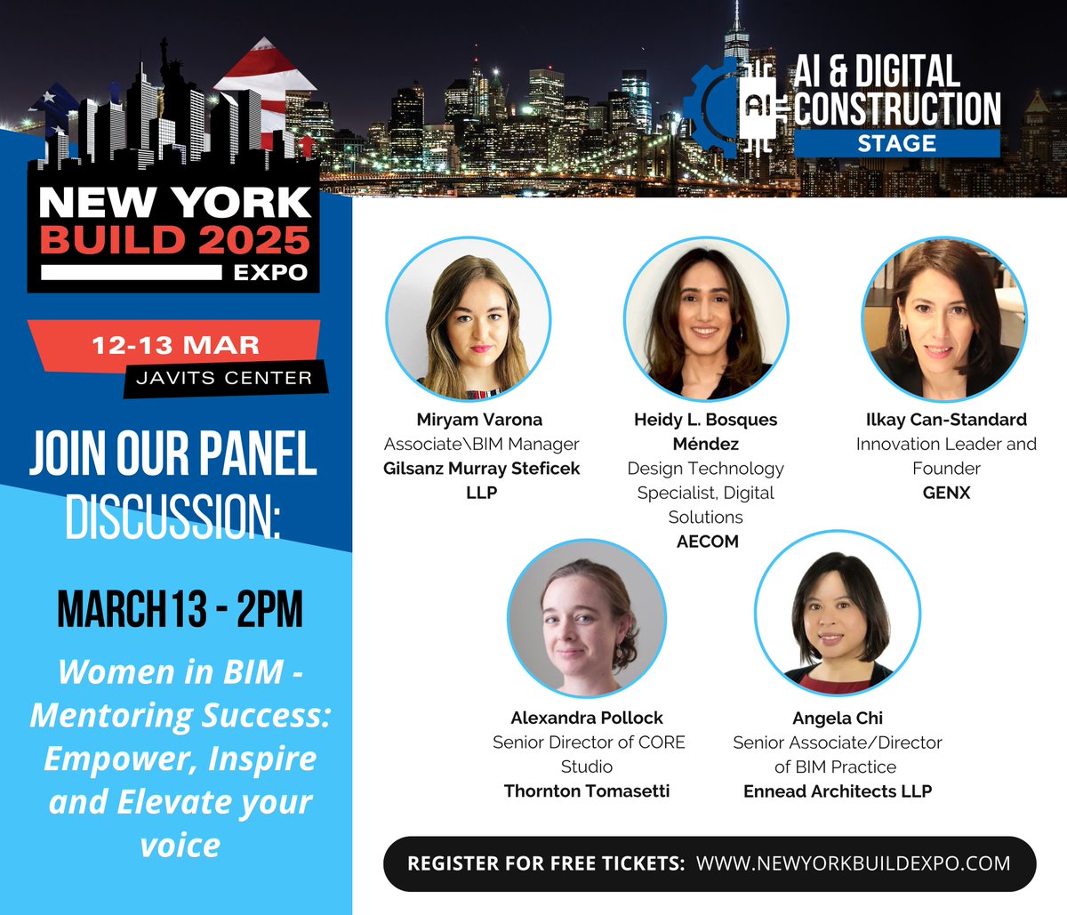 Meet #womeninbim in #NewYork on March 13 and find out more about the transformative power of the WIB Mentor Scheme and how to elevate your voice in the #constructionindustry! 
#NewYorkBuildExpo2025 

newyorkbuildexpo.com/new-york-build…