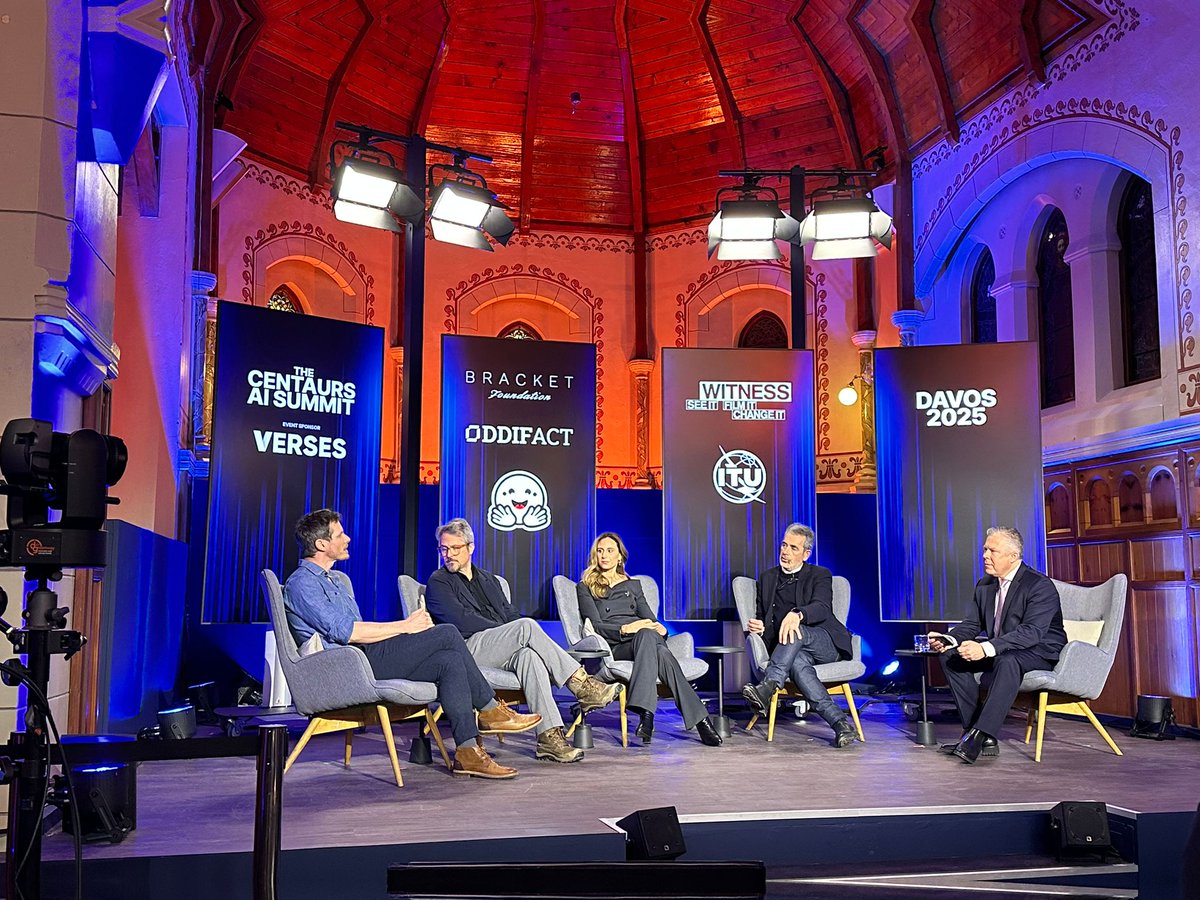 Fred Werner (@fredericwerner) on Twitter photo Live from <a href="/TheCentaursAI/">The Centaurs</a> in Davos, discussing
#AI solutions for positive #social impact along with Pierre-Alexandre TEULIÉ (ODDIFACT),<a href="/yalda_aoukar/">Yalda Aoukar</a> (<a href="/BcktFoundation/">Bracket Foundation</a>),<a href="/SamGregory/">Sam Gregory</a>(<a href="/witnessorg/">WITNESS</a>) and <a href="/Thom_Wolf/">Thomas Wolf</a> (<a href="/huggingface/">Hugging Face</a>)! Live from <a href="/TheCentaursAI/">The Centaurs</a> in Davos, discussing
#AI solutions for positive #social impact along with Pierre-Alexandre TEULIÉ (ODDIFACT),<a href="/yalda_aoukar/">Yalda Aoukar</a> (<a href="/BcktFoundation/">Bracket Foundation</a>),<a href="/SamGregory/">Sam Gregory</a>(<a href="/witnessorg/">WITNESS</a>) and <a href="/Thom_Wolf/">Thomas Wolf</a> (<a href="/huggingface/">Hugging Face</a>)!