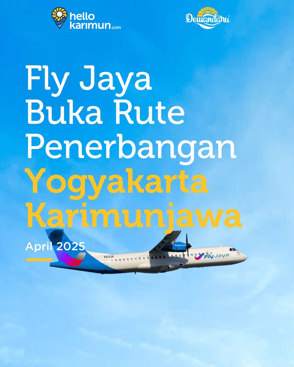Fly Jaya Buka Rute Penerbangan Yogyakarta Karimunjawa April 2025

hellokarimun.com/fly-jaya-buka-…

✈️👋🏻🤿🛍️
_
Punya jatah cuti yang gak kepakai?
HelloKarimun aja!

Tag pasangan kamu yang ingin diajak ke Karimunjawa.
_
#Dewandaru
#OlehOleh
#Karimunjawa
#HelloKarimun
#MampirDewandaru
