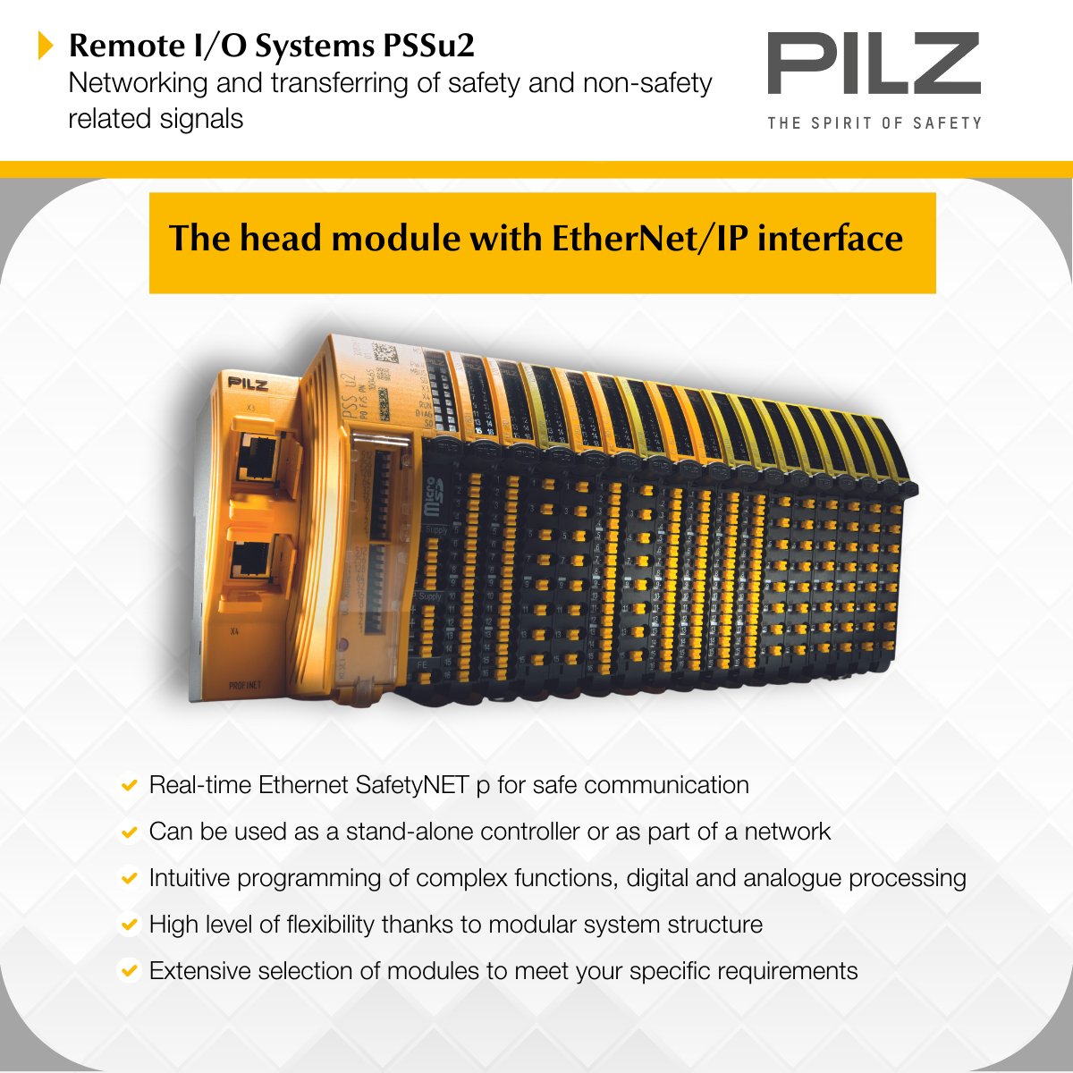 Pilz_India's tweet photo. Experience unparalleled flexibility and efficiency with PSSuniversal 2 remote I/O System, designed to seamlessly integrate into your existing control architecture.  🌟

#Pilz #Spiritofsafety #Security #Automation #IndustrialControl #PSSuniversal2 #Innovation #Efficiency #Safety https://t.co/NFOSnVBhuH