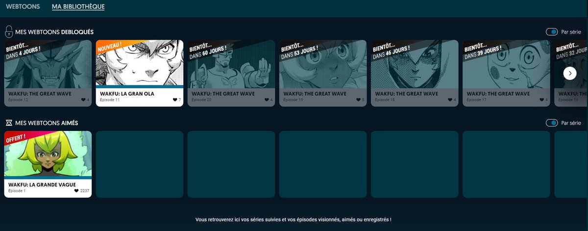 ArthalisErrel's tweet photo. @AnkamaAnim @allskreen Bonjour, j'ai déjà contacté le support, mais savez-vous que la bibliothèque webtoons est buguée sur le launcher ?
Elle ne m'affiche que l'épisode 11 en espagnol (launcher en FR) et aucun épisode du tome 1... Alors que j'y ai accès via l'accueil des webtoons. https://t.co/lViCl9Dqwq