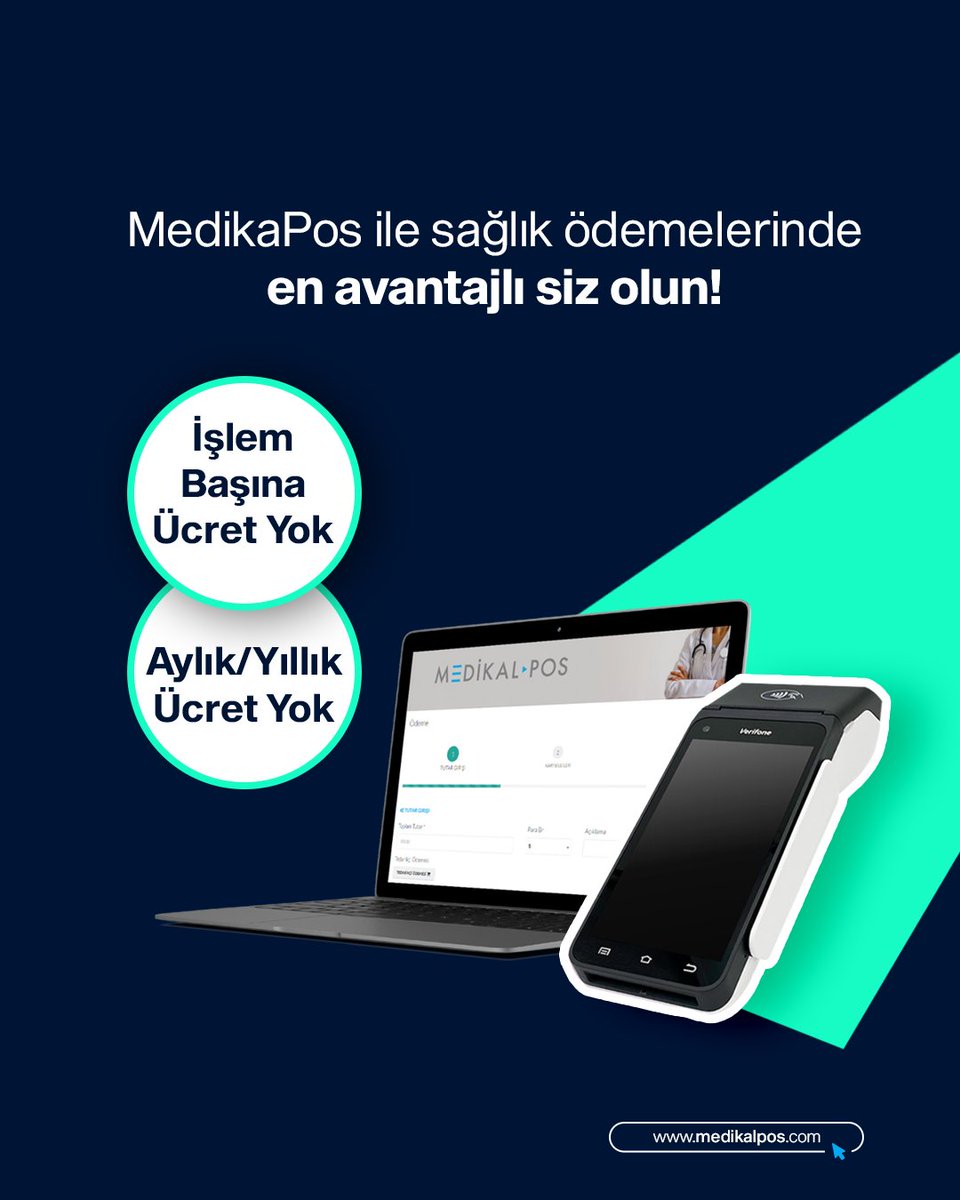 MedikalPos's tweet photo. MedikalPos, entegrasyon bedeli veya aylık/yıllık, işlem başına ücretler olmadan tüm ödemeleriniz kolayca yönetmenizi sağlar. Sağlık sektörüne özel bu avantajlarla hem zamanınızdan hem bütçenizden tasarruf edin. 
#MedikalPos #ÖdemeÇözümleri #SağlıkSektörü https://t.co/QJdzCk3jGO