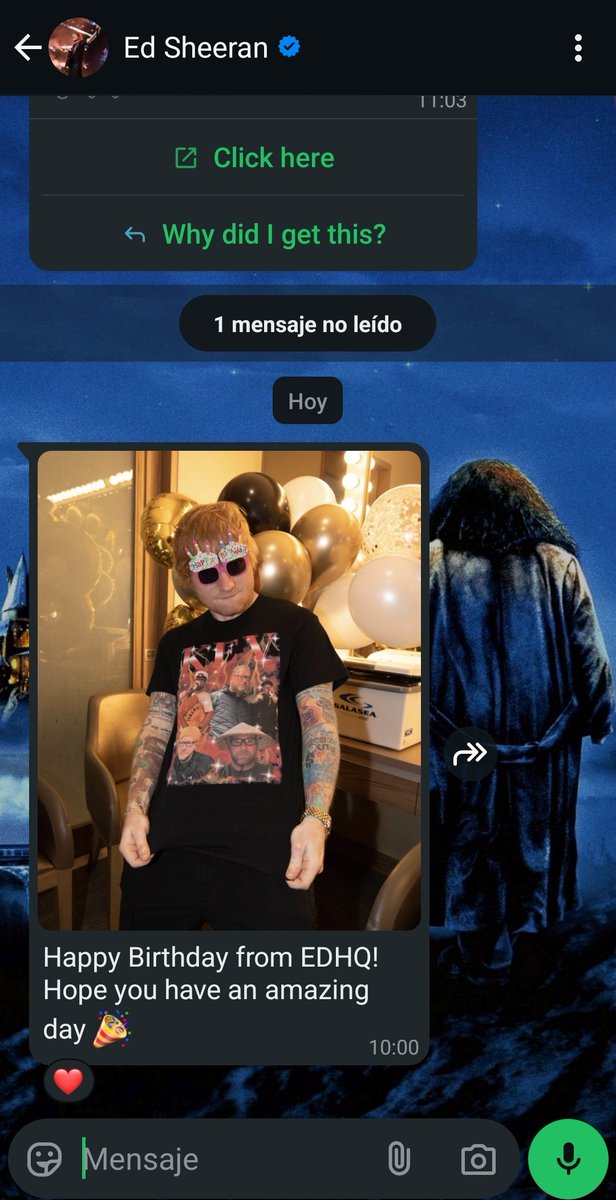 Que te felicite el equipo de <a href="/edsheeran/">Ed Sheeran HQ</a> es un detallazo 🥰