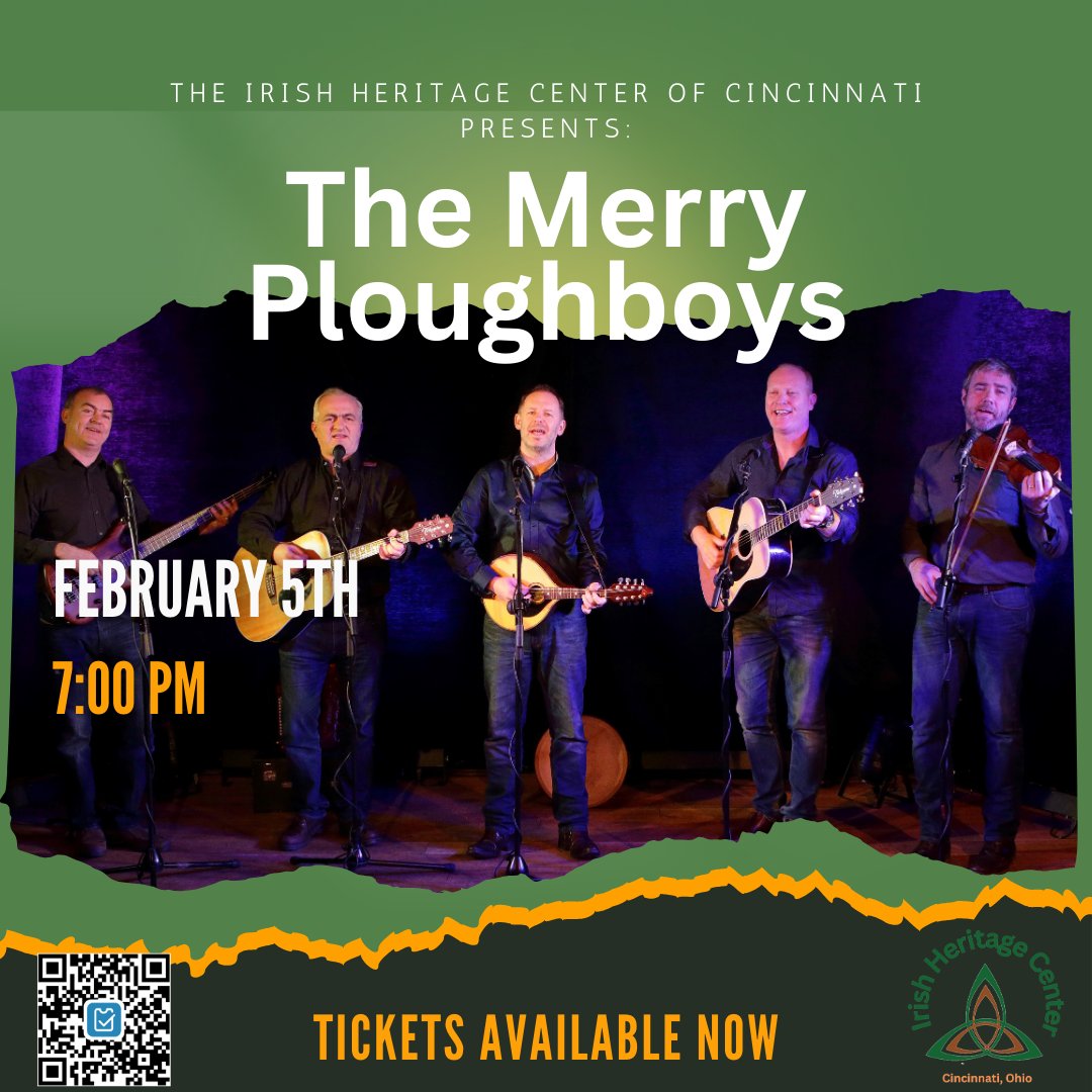 Catch The Merry Ploughboys at the IHC on February 5th! 
Tickets are still available! 
ow.ly/eLIq50UI9uy