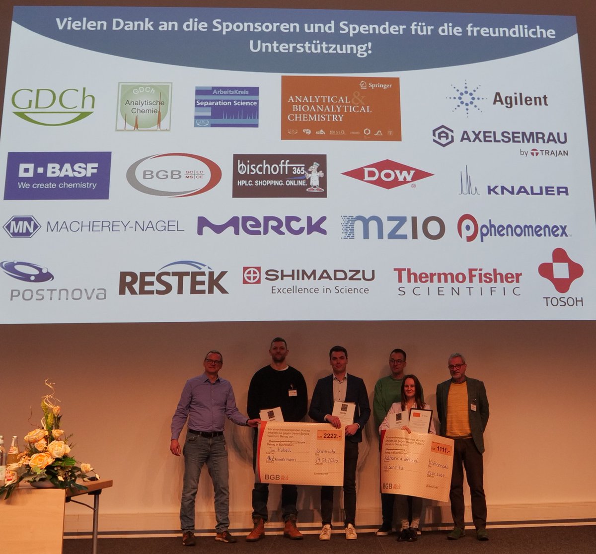 Anal Bioanal Chem (@analbioanalchem) on Twitter photo Last week at #Hohenroda Doktorandenseminar Tim Kobelt <a href="/UniHannover/">Leibniz Uni Hannover</a> Katharina Wetzel <a href="/unidue/">Uni Duisburg-Essen @unidue.bsky.social</a>
and Klaus Welters <a href="/UniLeipzig/">UNIVERSITÄT LEIPZIG</a> were the lucky winners of the #ABCLectureAwards 👏👏👏
Congratulations! 🎉
<a href="/GDCh_aktuell/">GDCh</a> <a href="/WWU_Muenster/">Universität Münster</a> Last week at #Hohenroda Doktorandenseminar Tim Kobelt <a href="/UniHannover/">Leibniz Uni Hannover</a> Katharina Wetzel <a href="/unidue/">Uni Duisburg-Essen @unidue.bsky.social</a>
and Klaus Welters <a href="/UniLeipzig/">UNIVERSITÄT LEIPZIG</a> were the lucky winners of the #ABCLectureAwards 👏👏👏
Congratulations! 🎉
<a href="/GDCh_aktuell/">GDCh</a> <a href="/WWU_Muenster/">Universität Münster</a>