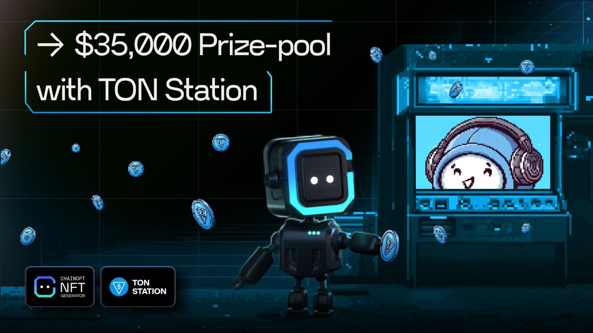 🎮 IT’S GAME TIME!

Create retro gaming NFTs starring the <a href="/tonstationgames/">TON Station</a> mascot in 8-bit arcade adventures. 🕹

🔹 Claim your share of the $35,000 prize pool!
🔹 Earn points by minting or sharing NFTs.
🔹 Score bonuses with social tasks &amp; referrals.

➡️ nft.chaingpt.org/events/chaingp…