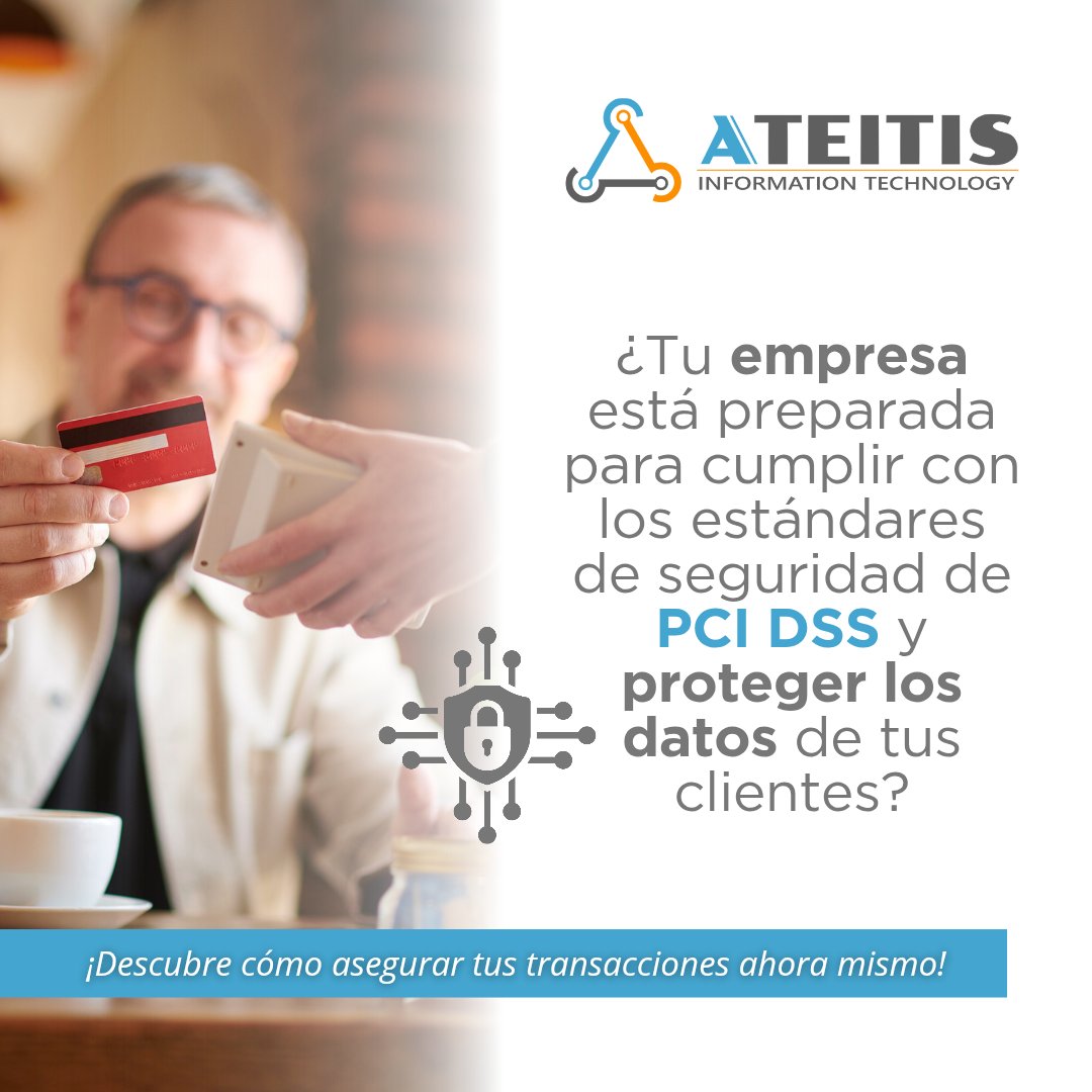 Auditamos y certificamos tus procesos para garantizar el cumplimiento de las exigencias internacionales de PCI DSS. ✅

📩 contacto@ateitiscorp.com

#seguridaddigital #pcicompliance #transformacióndigital #servicios #softwaredepago #seguridadinformatica #pci #pcidss