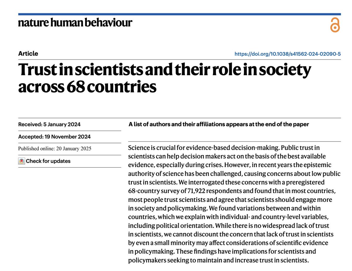 Ramit Debnath (@ramitdebnath) on Twitter photo Pleased to share our massive global study out in <a href="/NatureHumBehav/">Nature Human Behaviour</a> nature.com/articles/s4156… with <a href="/colognav/">Viktoria Cologna</a> <a href="/nielsmede/">Niels G. Mede</a> <a href="/rmichaelalvarez/">R. Michael Alvarez</a> <a href="/Sander_vdLinden/">Sander van der Linden</a> <a href="/ronitabardhan/">Ronita Bardhan</a> et al.
<a href="/Cambridge_Uni/">Cambridge University</a> <a href="/Gates_Cambridge/">Gates Cambridge</a> <a href="/BennettInst/">Bennett Institute for Public Policy</a> <a href="/cambskeptics/">Cambridge Skeptics</a> <a href="/EthicsSciPublic/">Kavli Centre for Ethics, Science, and the Public</a> <a href="/crassh/">Facts Matter</a> #climaTRACESlab Pleased to share our massive global study out in <a href="/NatureHumBehav/">Nature Human Behaviour</a> nature.com/articles/s4156… with <a href="/colognav/">Viktoria Cologna</a> <a href="/nielsmede/">Niels G. Mede</a> <a href="/rmichaelalvarez/">R. Michael Alvarez</a> <a href="/Sander_vdLinden/">Sander van der Linden</a> <a href="/ronitabardhan/">Ronita Bardhan</a> et al.
<a href="/Cambridge_Uni/">Cambridge University</a> <a href="/Gates_Cambridge/">Gates Cambridge</a> <a href="/BennettInst/">Bennett Institute for Public Policy</a> <a href="/cambskeptics/">Cambridge Skeptics</a> <a href="/EthicsSciPublic/">Kavli Centre for Ethics, Science, and the Public</a> <a href="/crassh/">Facts Matter</a> #climaTRACESlab