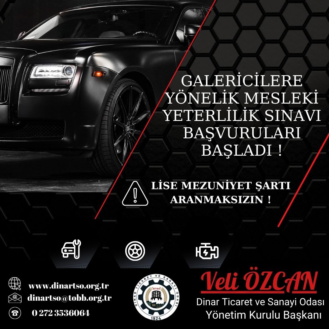 DinarTso's tweet photo. 1 MART 2025 TARİHİNE KADAR LİSE MEZUNİYET ŞARTI OLMAKSIZIN !!

Mesleki yeterlilik belgesi zorunluluğu getirilen “Motorlu Kara Taşıtları Alım Satım Mesleki Yeterlilik belgesi sınavı açılacaktır. https://t.co/QvrH6RZXtr