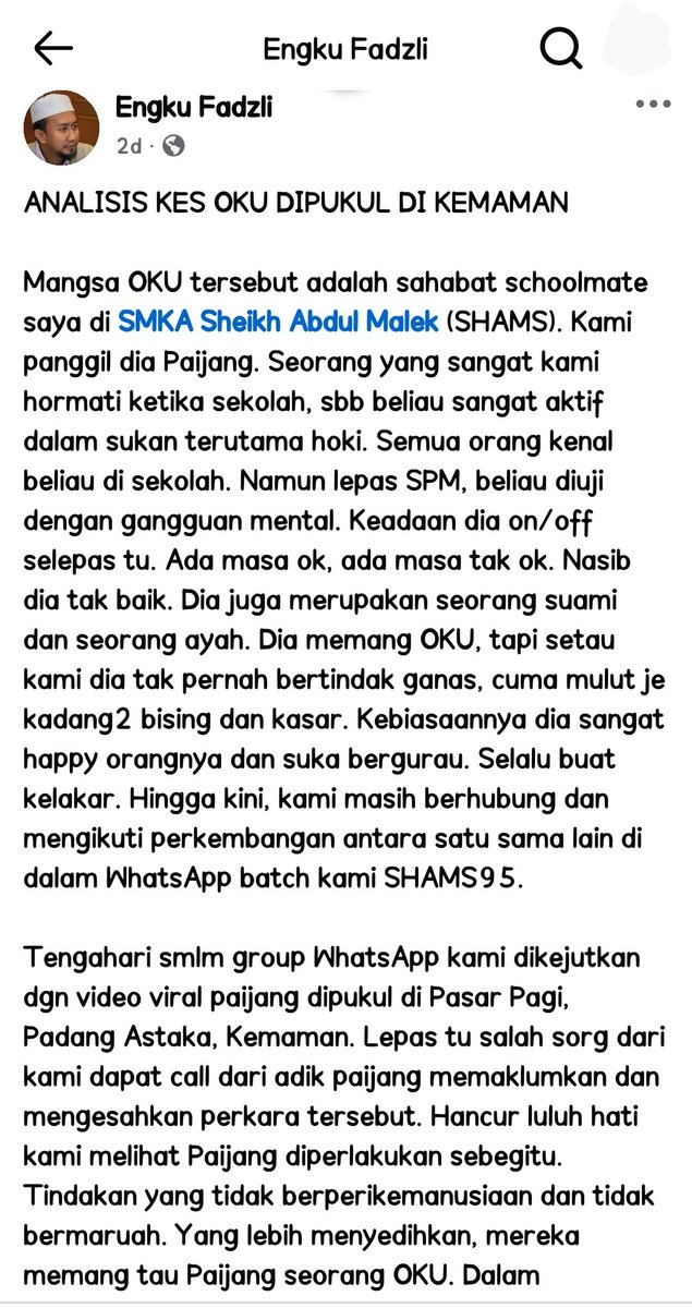 R_dinary1994's tweet photo. @alif_haidar Perkongsian dari kawan pak cik OKU yang kena pukul https://t.co/SDXvpt2CJW