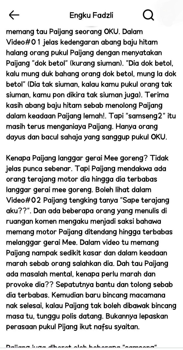 R_dinary1994's tweet photo. @alif_haidar Perkongsian dari kawan pak cik OKU yang kena pukul https://t.co/SDXvpt2CJW