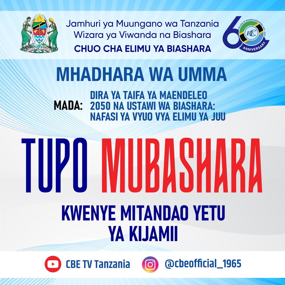 College of Business Education(CBE), Tanzania (@cbeofficial1965) on Twitter photo 