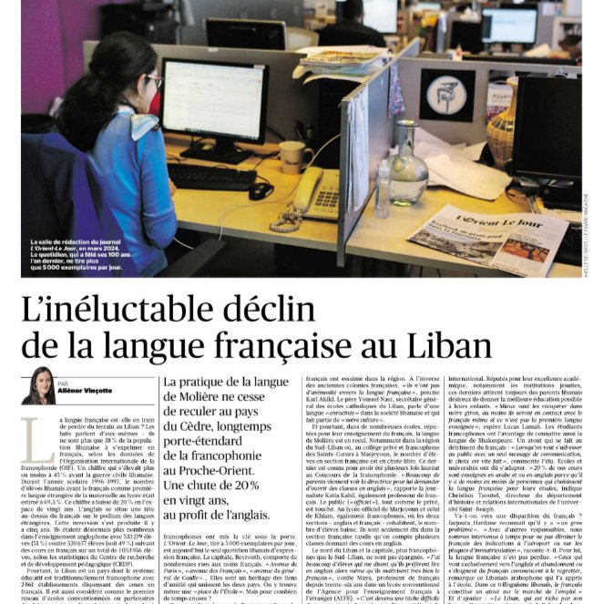 Andrew Cusack (@cusackandrew) on Twitter photo Merci <a href="/Alienor_V/">Aliénor Vinçotte</a>: lefigaro.fr/langue-francai…
I have been complaining about this for years!
E.g.: old Lebanese street signs are French & Arabic. New ones often Arabic & English.
If I were <a href="/francediplo/">France Diplomatie 🇫🇷🇪🇺</a> I'd offer to pay for every street sign in Lebanon so long as in Arabic & French. Merci <a href="/Alienor_V/">Aliénor Vinçotte</a>: lefigaro.fr/langue-francai…
I have been complaining about this for years!
E.g.: old Lebanese street signs are French & Arabic. New ones often Arabic & English.
If I were <a href="/francediplo/">France Diplomatie 🇫🇷🇪🇺</a> I'd offer to pay for every street sign in Lebanon so long as in Arabic & French.