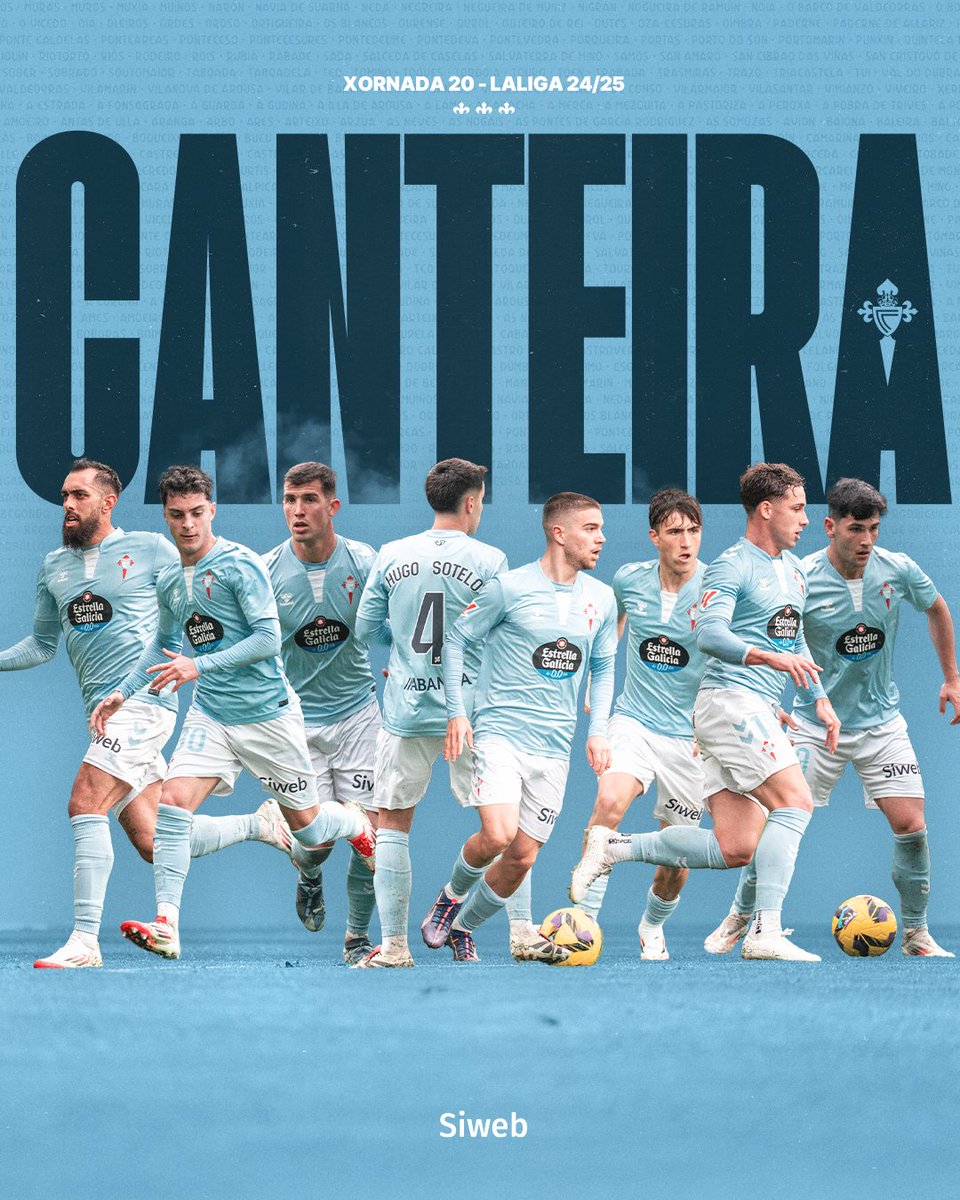 Orgullo de canteira 🩵⚽️ 8 xogadores da <a href="/CanteiraCeleste/">Canteira Celeste</a>, XUNTOS ante o Athletic.

🔹 Javi Rodríguez
🔹 Yoel Lago
🔹 Carlos Domínguez
🔹 Sergio Carreira
🔹 Hugo Sotelo
🔹 Pablo Durán
🔹 Borja Iglesias
🔹 Hugo Álvarez (🔄🔛 46')

<a href="/getsiweb/">Siweb.es</a> ⋄ #RCCelta