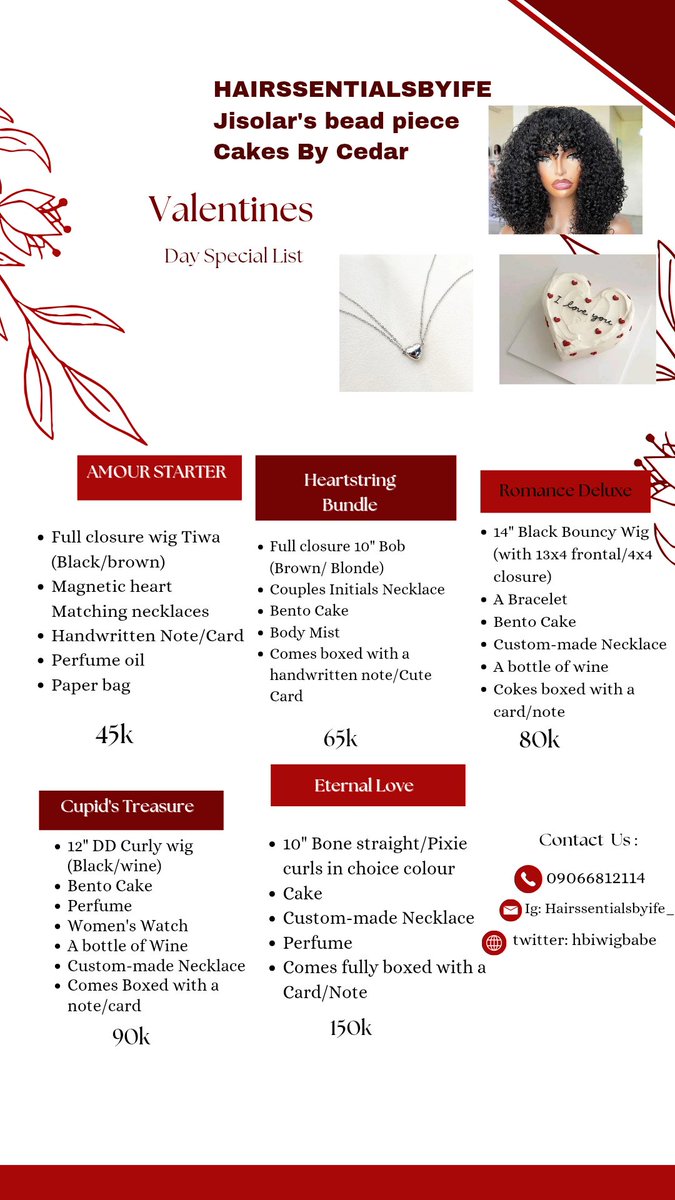 Awamaridiii's tweet photo. I sell pretty wigs for pretty women and this is my valentines list🥹
Please help me reach my business target, Rt and follow my business page @HBIwigbabe thank youu🥹❤️ https://t.co/PqvGOuM4hl