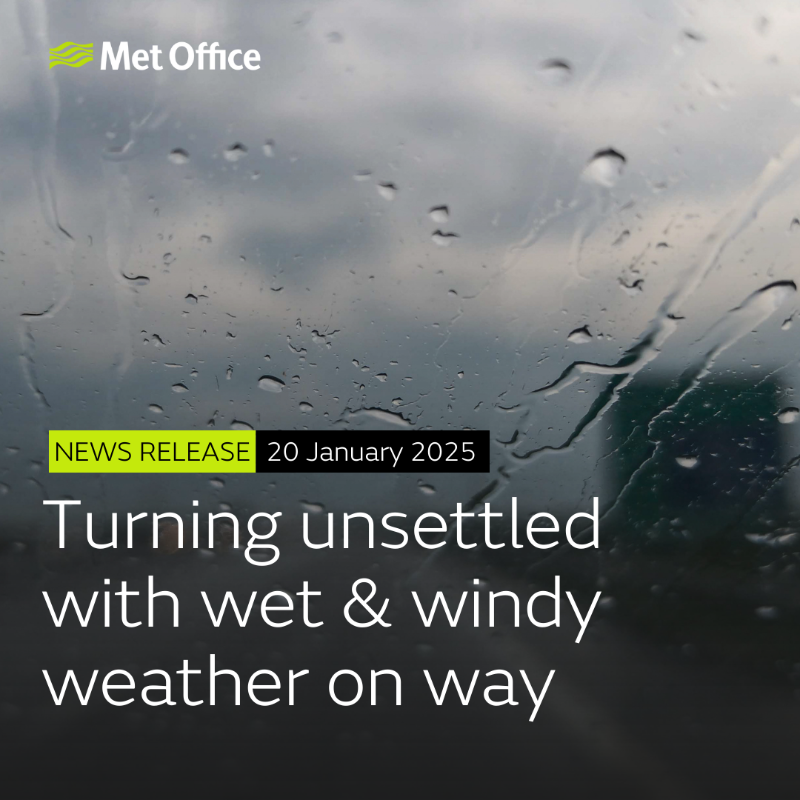 metoffice's tweet photo. UK Weather turning increasingly unsettled through this week with wet and windy weather on the way.

More information in our press release 👇