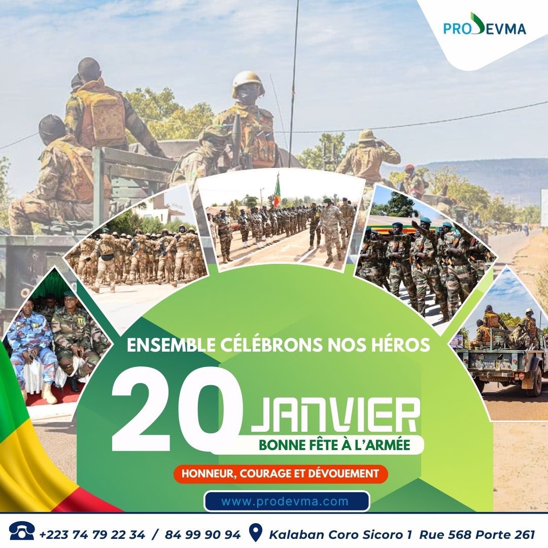prodevma's tweet image. Chez PRODEVMA, nous saluons le courage et le dévouement de l’Armée Malienne

FiertéNationale #Prodevma #SoutienAuxHéros