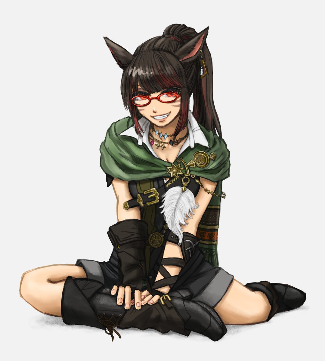 blick2017's tweet image. フレンドに自キャラ描いて貰った！うちの子はこう言う顔すると言う解釈一致！