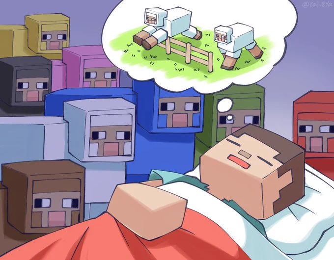 マイクラ羊が1匹2匹・・・ 