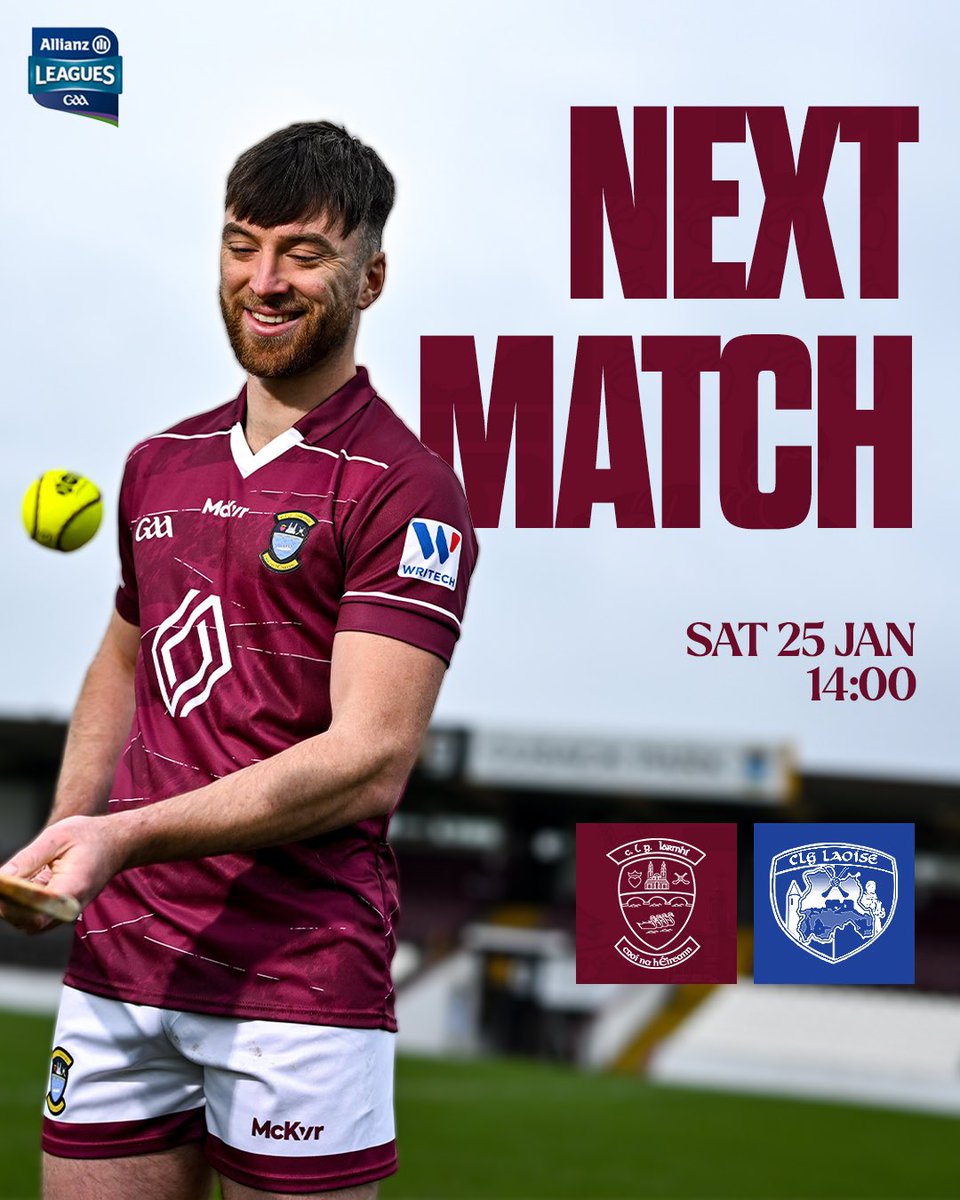 The hurlers are back in action for 2025! Starting this Saturday at home to Laois in the league🥎🏟️

#iarmhiabu #WHvLS