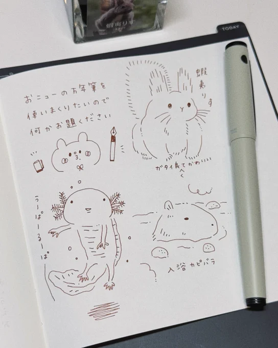ストーリーズでお題をもらって万年筆でお絵かきしました!タノシカッツァ

やはりこう…アナログとデジタルを行き来するのって…いいですよね…………… 