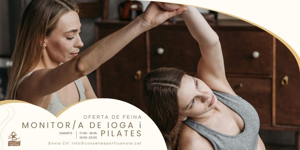 C.E. de l'Anoia (@ceanoia) on Twitter photo 🧘♀️✨ OFERTA DE FEINA: MONITOR/A DE IOGA I PILATES ✨🧘♂️
T’agradaria treballar com a monitor/a de Ioga i Pilates? 🙌
🗓️ Febrer a juny
🕒 Dimarts: 17:45-18:45 i 19:00-20:00
🚗 ROPEC i mitjà de transport
📩 Envia CV a info@consellesportiuanoia.cat
#ioga #Pilates 🧘♀️✨ OFERTA DE FEINA: MONITOR/A DE IOGA I PILATES ✨🧘♂️
T’agradaria treballar com a monitor/a de Ioga i Pilates? 🙌
🗓️ Febrer a juny
🕒 Dimarts: 17:45-18:45 i 19:00-20:00
🚗 ROPEC i mitjà de transport
📩 Envia CV a info@consellesportiuanoia.cat
#ioga #Pilates