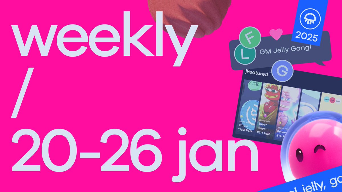 📅 Week Highlights:
- jAssets will launch tomorrow, Tuesday, at 2:30 PM UTC
- A special giveaway will be announced for the first jAssets users
- Details for Tuesday's X-Storm event will be shared later today
- A livestream for the jAssets launch will be shared on X soon
- An