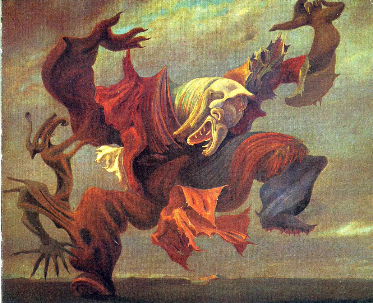 The Angel of the home or the Triumph of Surrealism #artbots #ernst