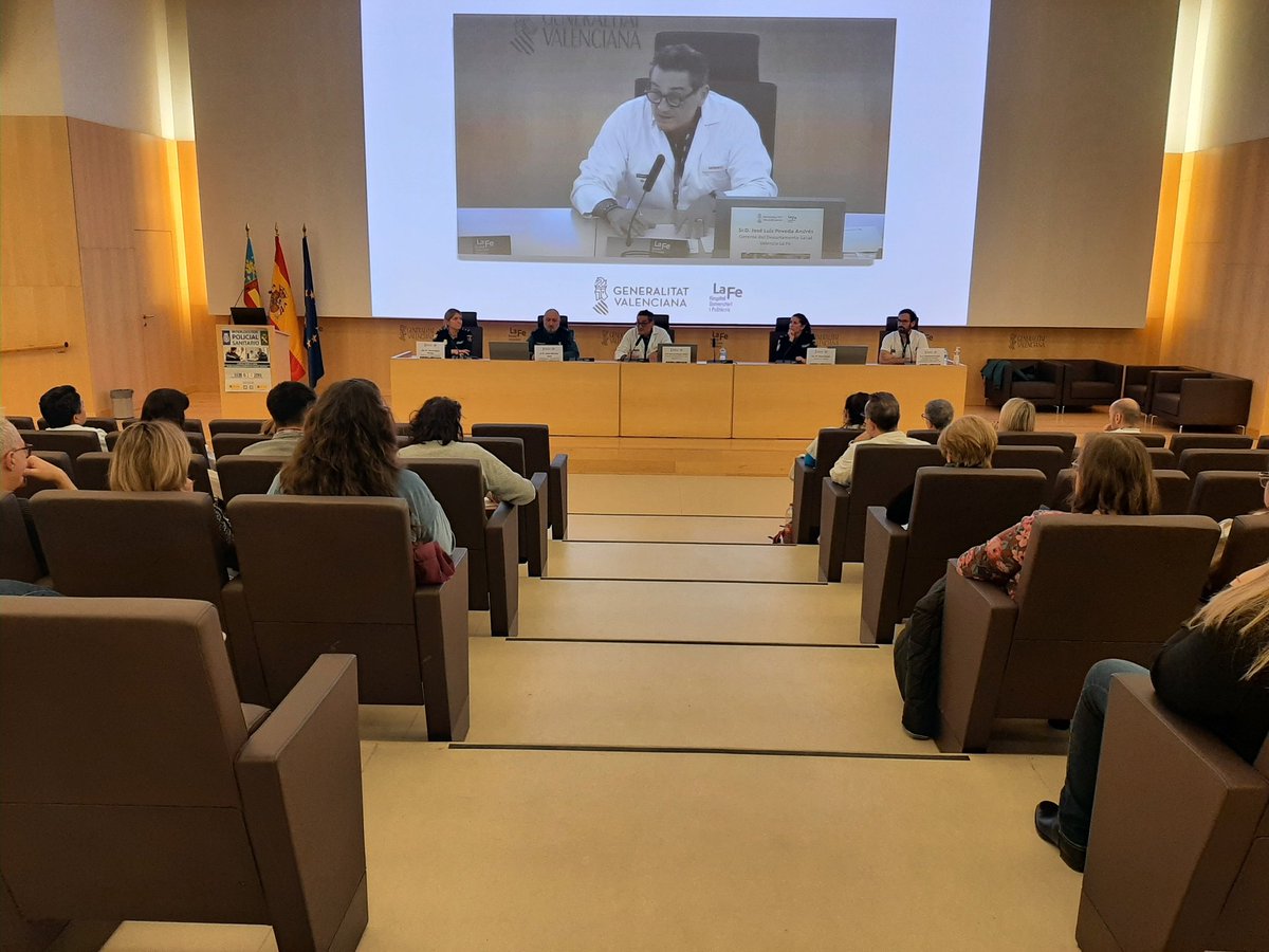 🏥 Comienza el curso contra las agresiones a sanitari@s en <a href="/HospitalLaFe/">HospitalLaFe</a> con la participación de la <a href="/policialocalvlc/">PoliciaLocalValència</a> y <a href="/guardiacivil/">Guardia Civil</a>
El gerente <a href="/joseluis_pa/">Jose Luis Poveda Andrés</a> ha lamentado el incremento de las agresiones y ha destacado "la importancia de cuidar a los que cuidan".