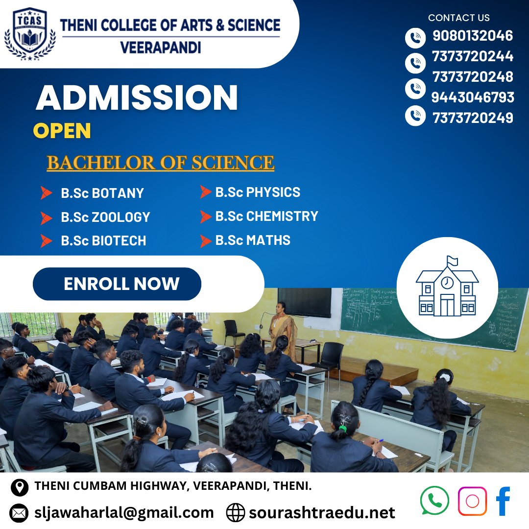 JawaharlalTheni's tweet image. 📢 Admissions Open Now!
Enroll in B.Sc Programs:
📍 Location:  Veerapandi, Theni
📧 Contact: sljawaharlal@gmail.com
📞 Call: 9080132046 | 7373720244 | 7373720248 | 
👉 Enroll today!
#admissionsopen #bscprograms #theni #education #enrollnow