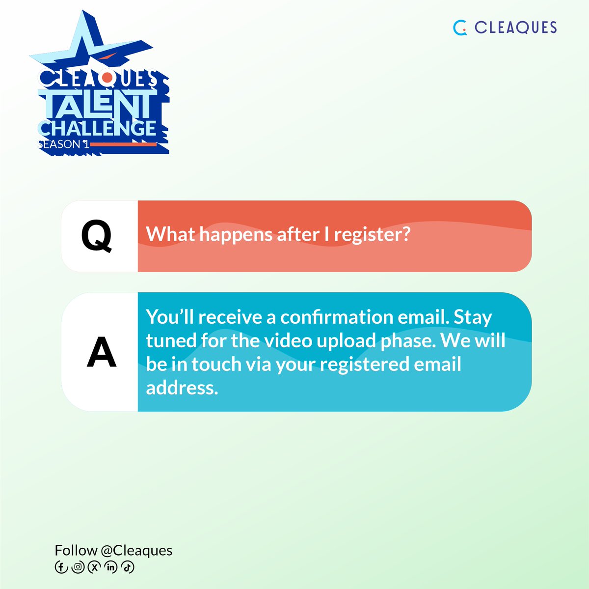 Cleaques1's tweet image. 𝘞𝘩𝘢𝘵’𝘴 𝘯𝘦𝘹𝘵 𝘢𝘧𝘵𝘦𝘳 𝘳𝘦𝘨𝘪𝘴𝘵𝘦𝘳𝘪𝘯𝘨 𝘧𝘰𝘳 CTC?

Swipe to get answers to our most frequently asked questions. 

#CTC2025 #TalentChallenge #FeghoUmunubo #OSAPDCE #CreativeAndDigitalEconomy #Art #MARK