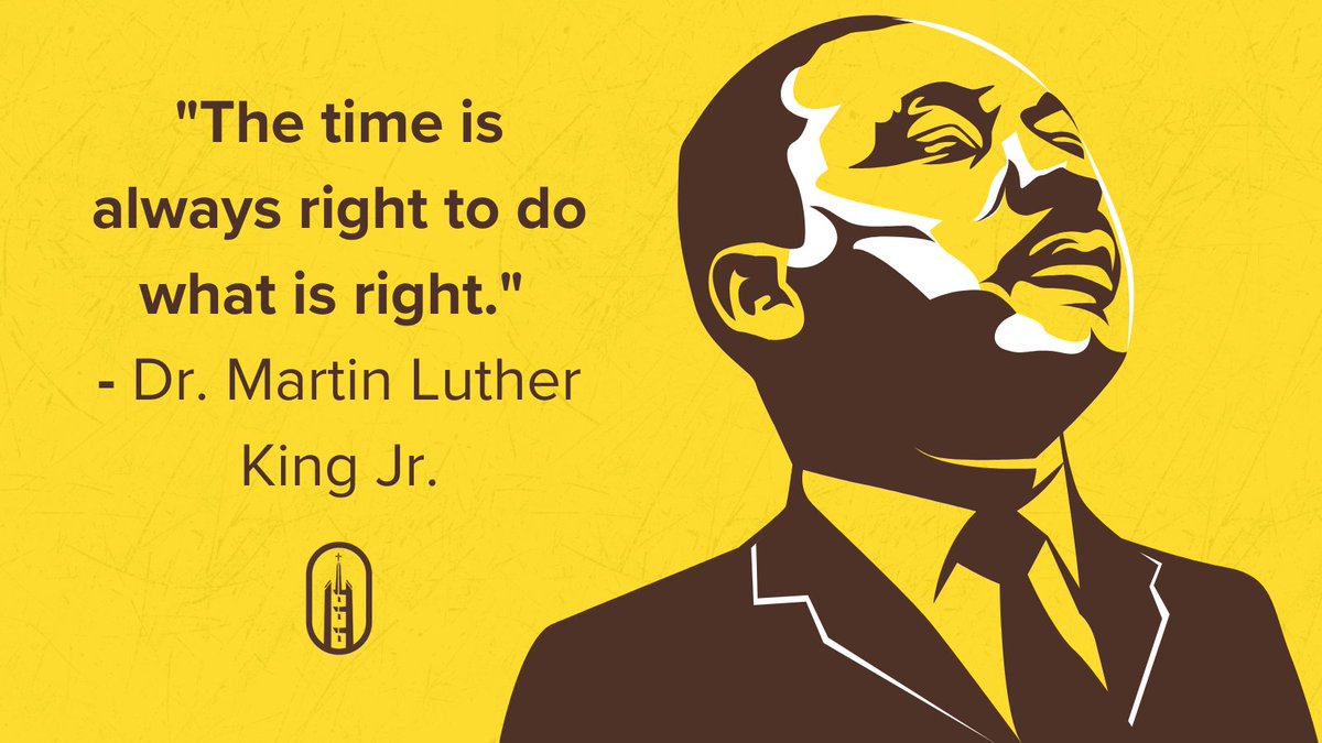 StBonaventure's tweet photo. "The time is always right to do what is right." — Dr. Martin Luther King Jr.

Today, we honor the life and legacy of Dr. Martin Luther King Jr., a man whose unwavering pursuit of justice, peace and equality remains a guiding light. https://t.co/uN6qQfNrnp