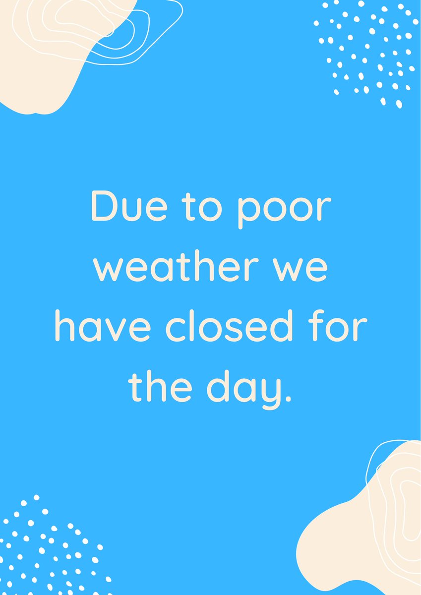 We are closed today Monday Jan 20th, 2025