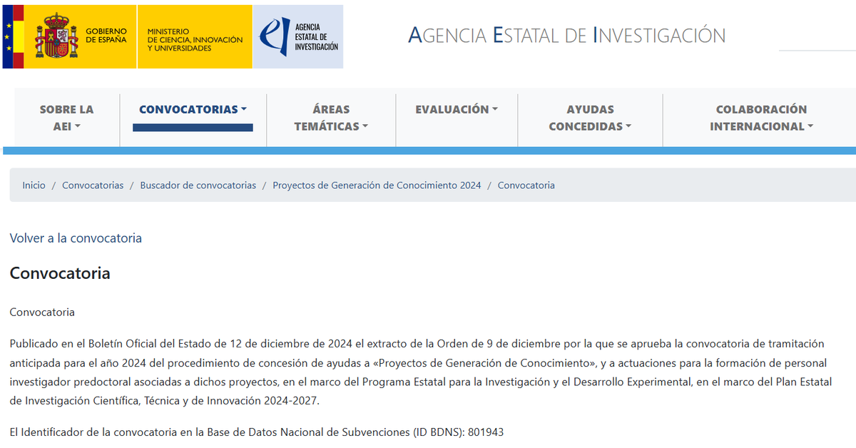 Airam Rodríguez (@airam_rguez) on Twitter photo Estimada <a href="/DianaMorantR/">Diana Morant</a>, ¿por qué permite que su <a href="/CienciaGob/">Ministerio de Ciencia, Innovación y Universidades</a> y la <a href="/AgEInves/">Agencia Estatal de Investigación</a> hagan tan difícil las convocatorias de proyectos de Generación de Conocimiento 2024?
Me explico, ¿qué sentido tienen los equipos de investigación y trabajo dadas las limitaciones a la participación?
Sigo⬇ Estimada <a href="/DianaMorantR/">Diana Morant</a>, ¿por qué permite que su <a href="/CienciaGob/">Ministerio de Ciencia, Innovación y Universidades</a> y la <a href="/AgEInves/">Agencia Estatal de Investigación</a> hagan tan difícil las convocatorias de proyectos de Generación de Conocimiento 2024?
Me explico, ¿qué sentido tienen los equipos de investigación y trabajo dadas las limitaciones a la participación?
Sigo⬇