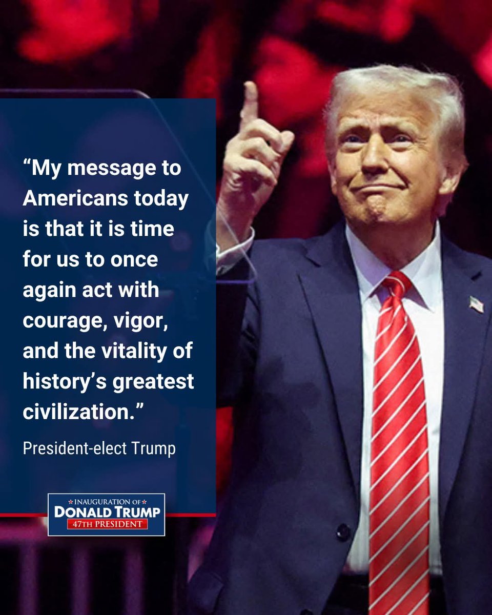 DasratRai's tweet photo. Donald Trump is set to be inaugurated today as the 47th President of the United States, marking his second term in office. The ceremony will take place in the Capitol Rotunda due to extreme weather conditions.

#DonaldTrump2025
#DonaldTrump #Trump https://t.co/rO6jrmQQHQ