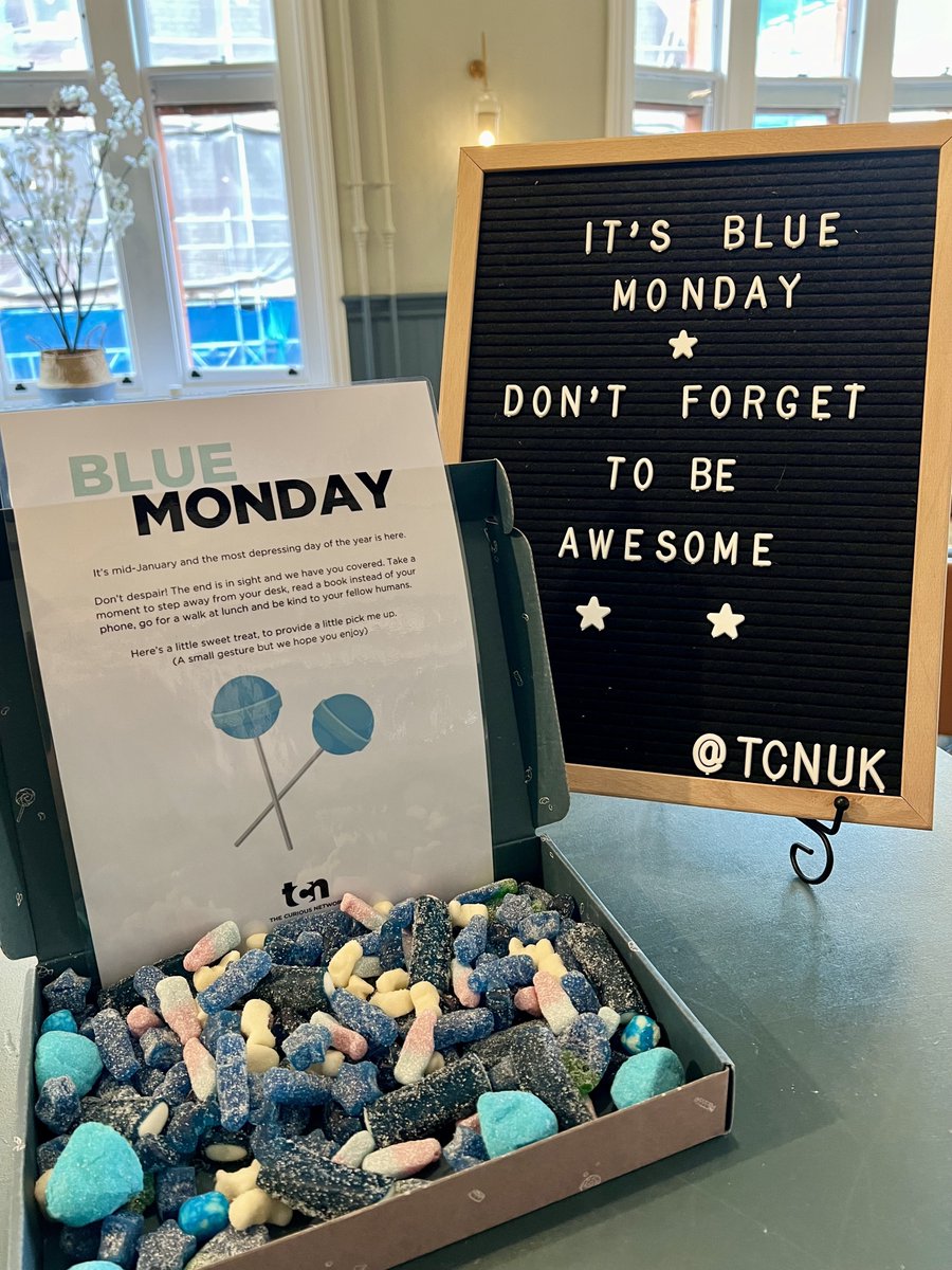 It's #BlueMonday...

We've set up sour lollipop stations across workspaces - did you know that eating sour sweets has been proven to alleviate the onset of anxiety? It redirects your attention to the current moment, shifting focus from negative thoughts!

💙