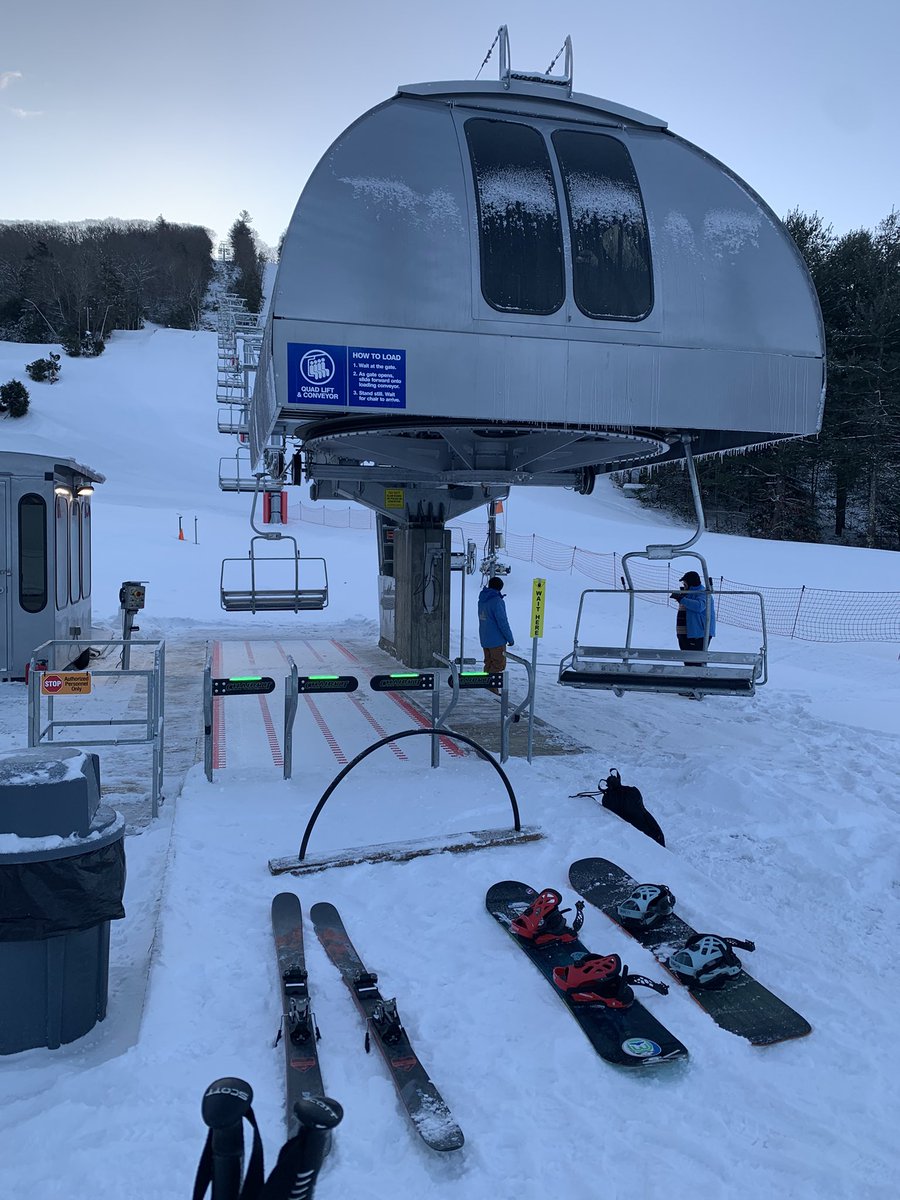 Sunrise <a href="/SkiSundown/">SkiSundown</a>. And first chair on a CT pow day! <a href="/SKITHEEAST/">SKI THE EAST</a>
