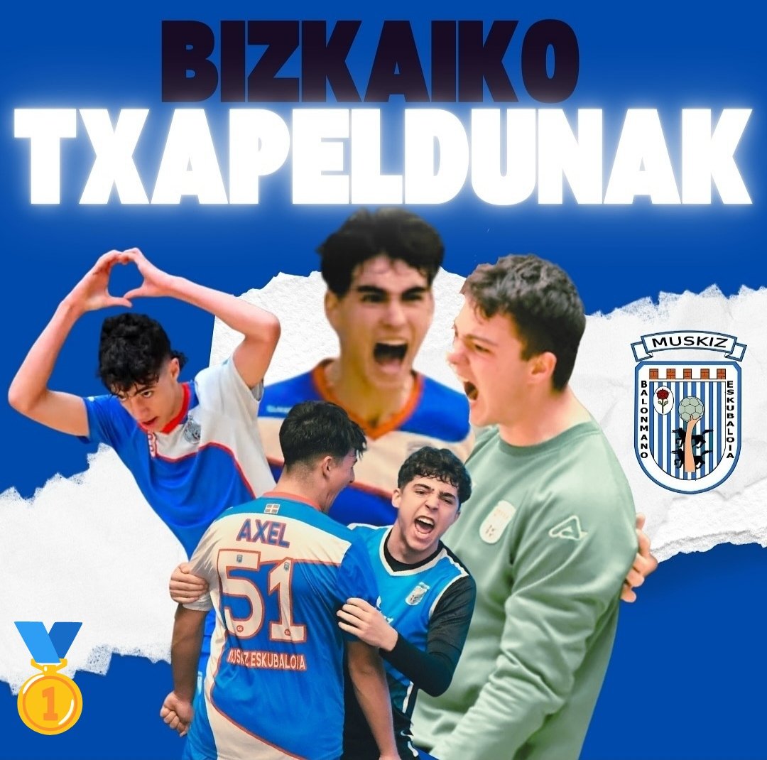 Zorionak a tod@s los integrantes de esta familia: a los de hoy, a los de ayer y a los de siempre!!! Es un logro de todos!!!

A no conformarse e ir por más, un pueblo que vive tan apasionado el balonmano se lo merece!!!

Aguante @muskiz_eskubaloia 💙🤍💙