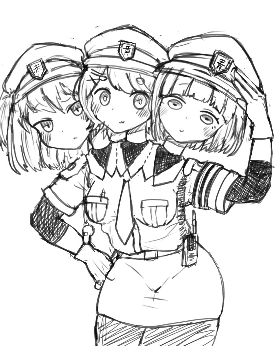 ラフで飽きた過去絵の信号機ちゃんここで供養させてください