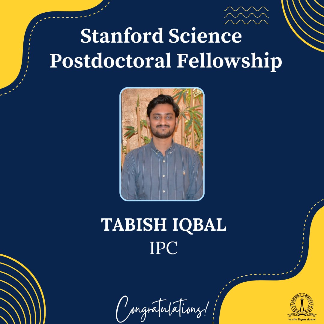 Congratulations to Tabish Iqbal for being selected to join the sixth class of Stanford Science Fellows 🎉

iisc.ac.in/events/tabish-…
<a href="/Stanford/">Stanford University</a>