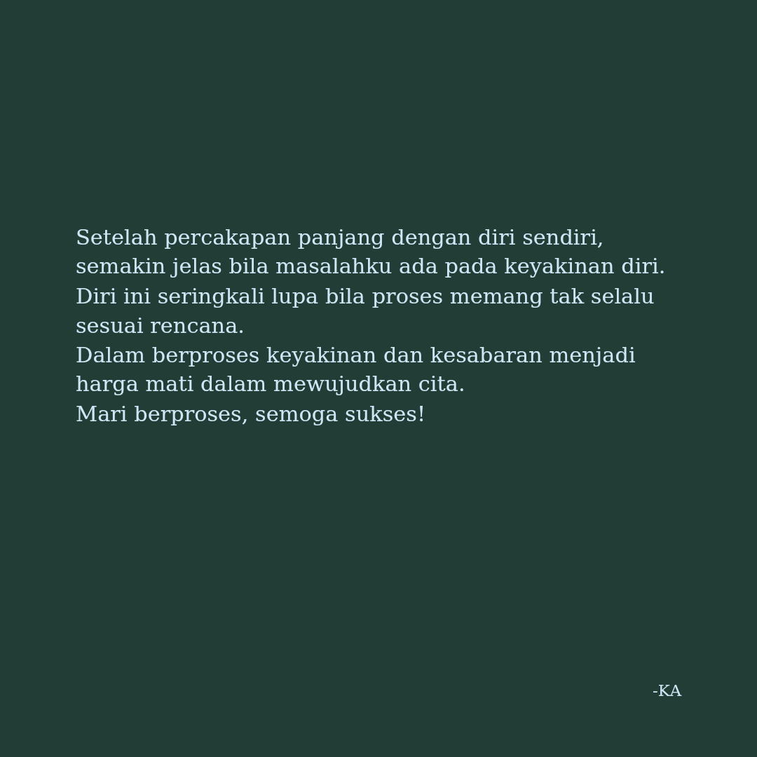 any_____think's tweet photo. Mari berproses, semoga sukses! https://t.co/tLSLza7bKc