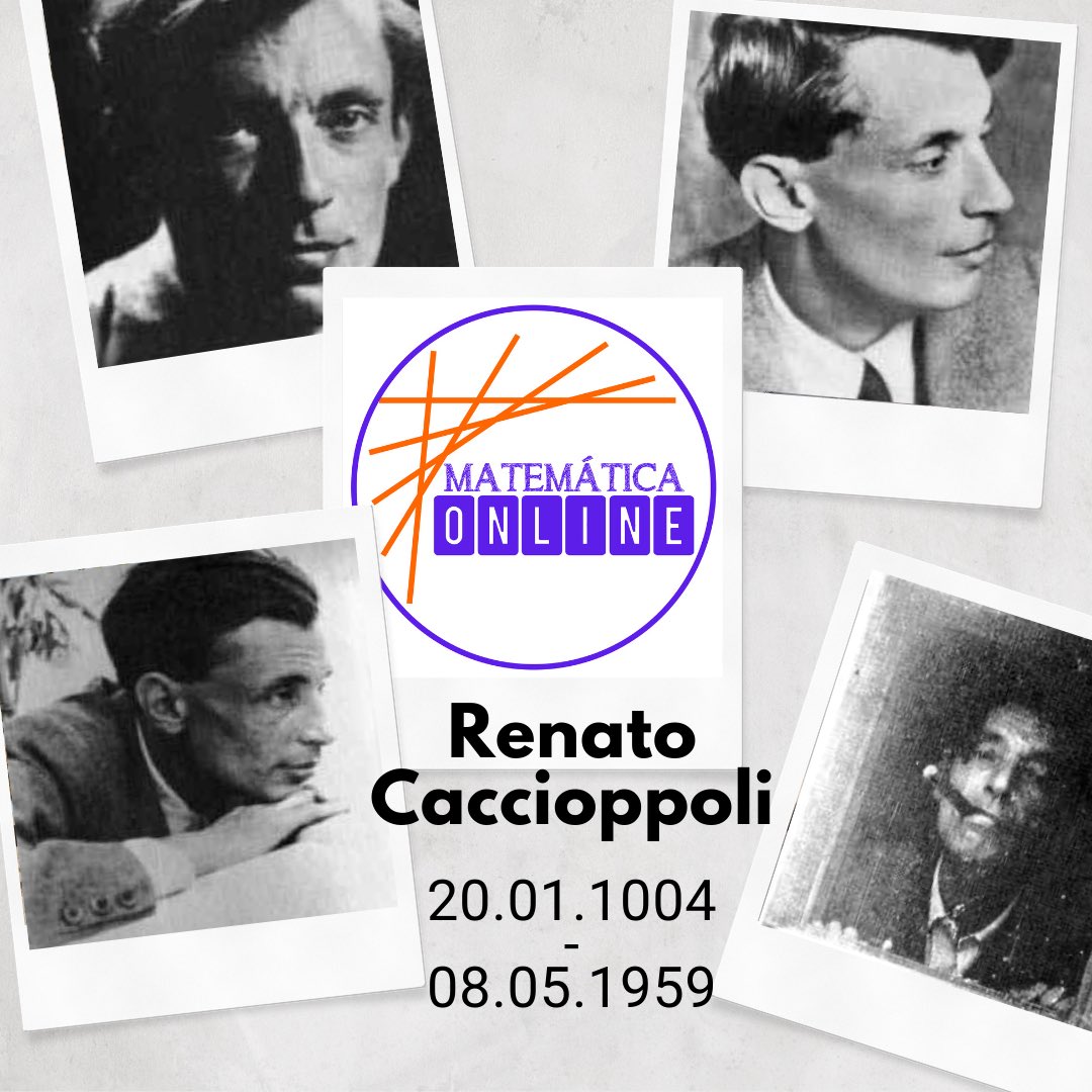 matematiconline's tweet photo. 👍 matemático do dia ✏️
Renato Caccioppoli
20.01.1904 - 08.05.1959
Matemático italiano, conhecido pelas suas contribuições em análise matemática.
#math #nunorosario #historiadamatematica #matematica #matematico #matematicaonline #curiosidades #matemáticododia https://t.co/ji12sAg3Gk