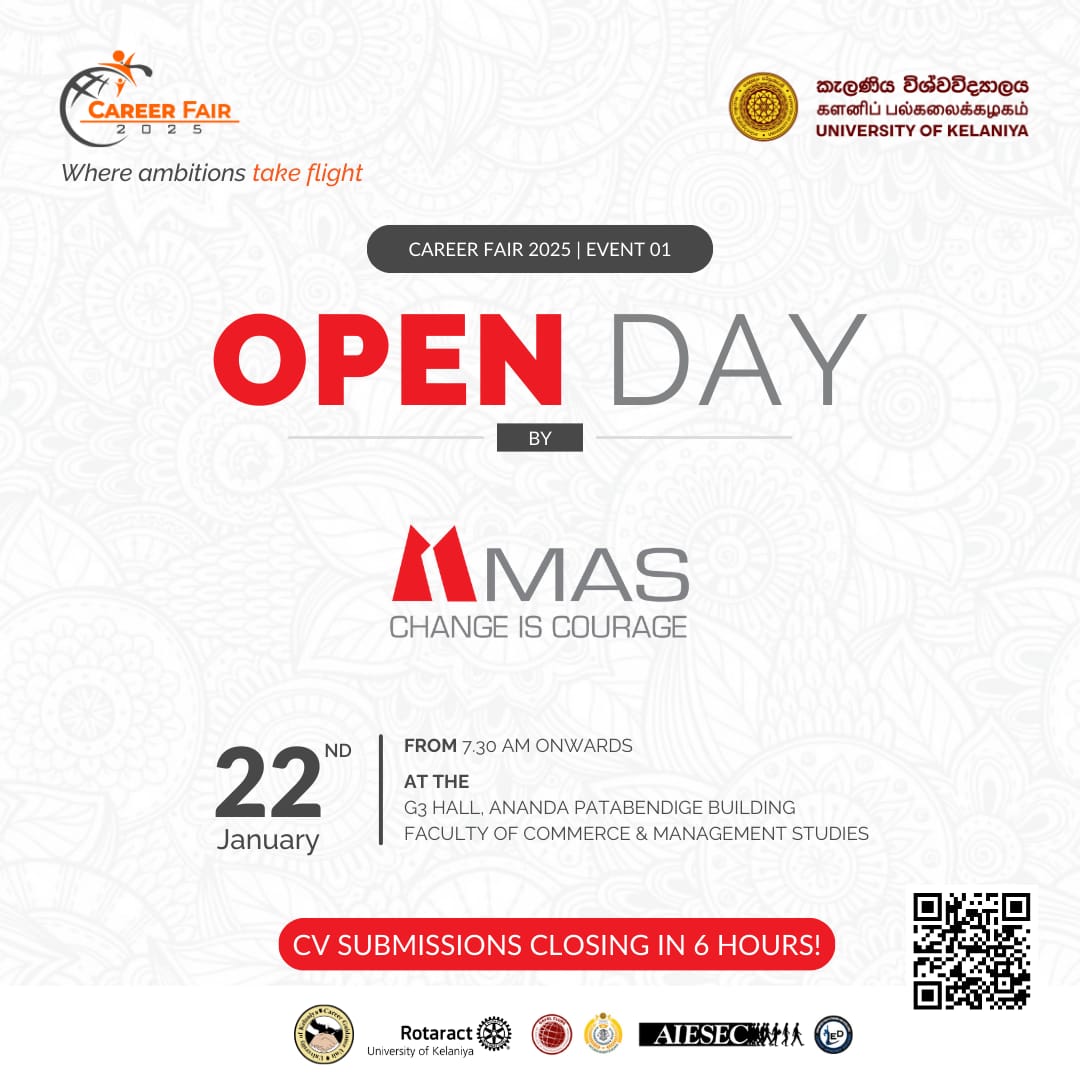 ledkln's tweet image. Two Days More!

The session organized by LED KLN to assist undergraduates to take their decisions with business intelligence will be held,

Date: 22nd of January, 2025
Time: 5.00 p.m.
Venue: A11 201

Stay tuned! 

#session03
#incite_LEDKLN
#UOK